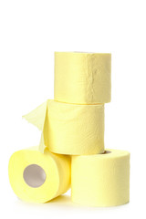 toilet paper isolated on white background