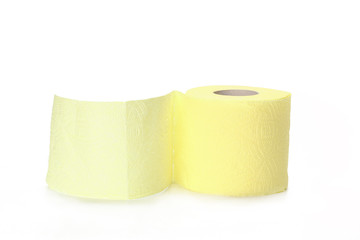 toilet paper isolated on white background