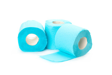 toilet paper isolated on white background