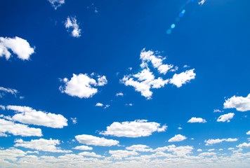 clouds in the blue sky