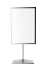 Silver advertising stand