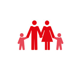 Vector image of a family