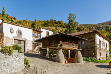 Fototapeta na wymiar Old building called hórreo in Trascastro, Asturias
