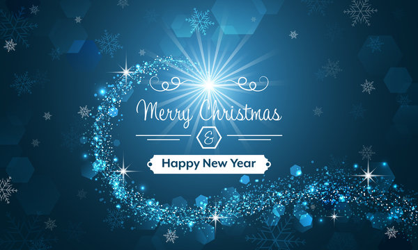 Christmas and New Year vector illustration.