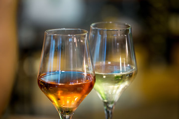 Two Wine Glasses, Romantic Evening