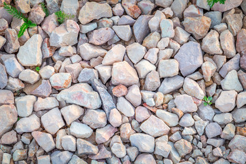 Stone Rubble Background, Top View