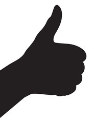 Human hand giving ok