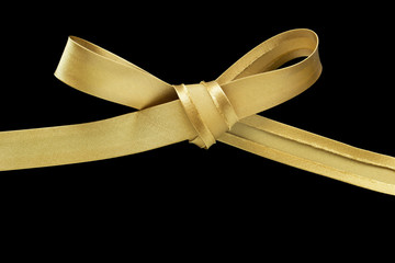 Golden silk bow
