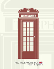 Fototapeta premium figure of a red telephone boot
