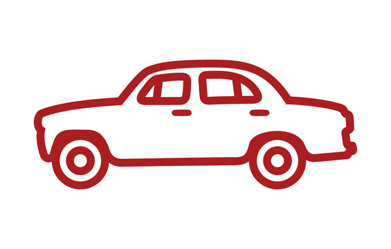 Car vector outline icon