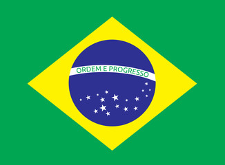 Obraz premium Brazil Flag vector icon