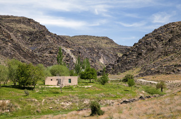 Nuratau, black mountains in Uzbekistan