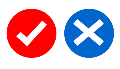 Obraz premium check mark icon set color