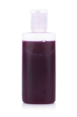 bottle of soap on white background