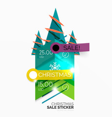 Christmas sale stickers and labels
