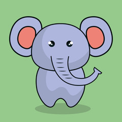 cute elephant stuffed icon vector illustration design