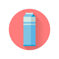 Milk Blue Carton Package Isolated
