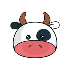 cute cow stuffed icon vector illustration design