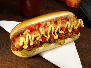Chili Dog - Hot Dog mit Chili con Carne