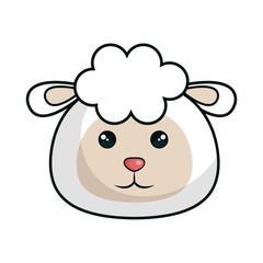 cute sheep stuffed icon vector illustration design