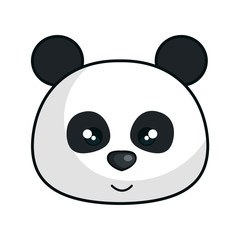 bear panda stuffed icon vector illustration design