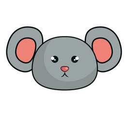 cute mouse stuffed icon vector illustration design