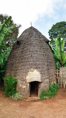 Traditional Dorze tribe house in Chencha , Ethiopia