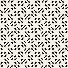 Vector Seamless Black And White Square Arrow Head Shape Geometric Pattern