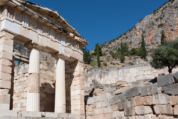 Treasury of Athens in Delphi, Greece