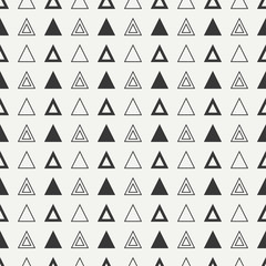 Geometric line monochrome abstract hipster seamless pattern with triangle. Wrapping paper. Scrapbook. Print. Vector illustration. Background. Graphic texture for your design, wallpaper.