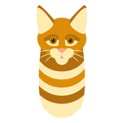 Cat cartoon   style vector illustration Flat