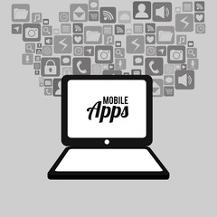 Mobile app technology icon vector illustration graphic design