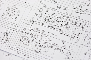 Electronics engineering drawing or circuit schematic