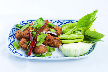 Deep fried spicy minced pork