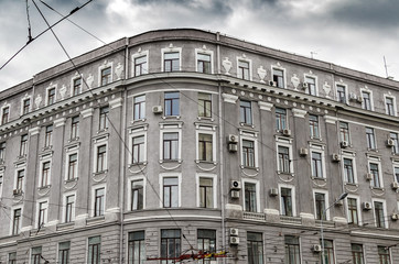 Beautiful building on the city street