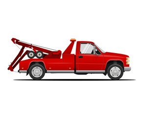 Naklejka premium Tow Service Truck. Vector Illustration