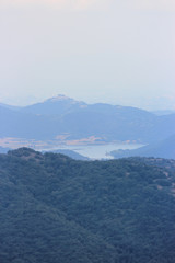 Fototapeta na wymiar aerial view from Scalambra mountain