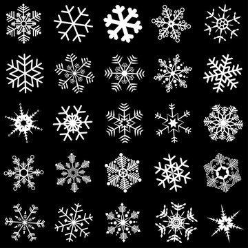 collection of snow stars
