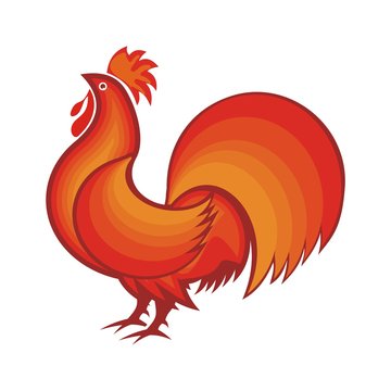 Rooster - Chicken Symbol of  Chinese new year 2017, 
