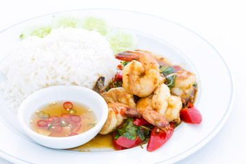 Stir Fried Shimp with Rice
