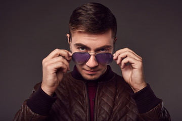 Obraz premium Fashion portrait of young handsome man