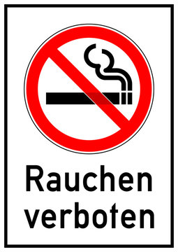 ks140 Kombi-Schild - Verbotszeichen - Verbotsschild - Rauchen verboten - DIN A1 A2 A3 A4 Poster XXL - g4744