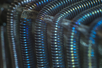 Colorful spring in the mechanism