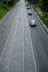 Trafic of the cars view f