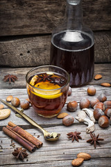 Mulled wine and spices