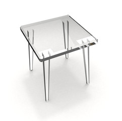 Transparent tabouret