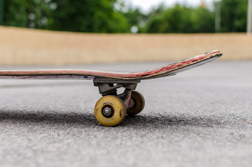 Close up of empty skate