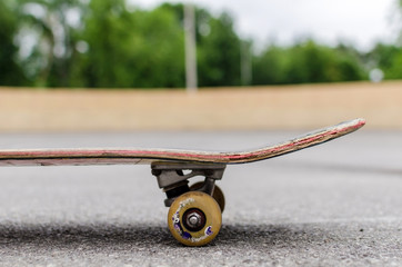 Close up of empty skate