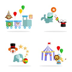 Naklejka premium circus flat design
