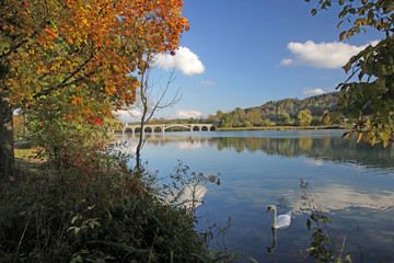 Obraz premium wohlensee bern schweiz 